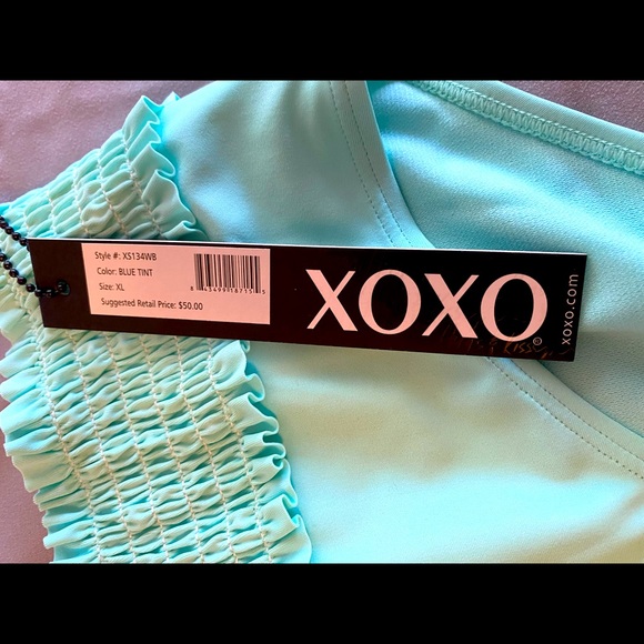 Smocked mid high waist bikini bottom - Picture 2 of 3